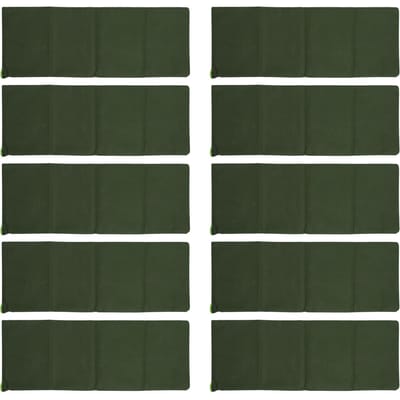 10 stuks Zandzakken voor Overstromingen 600D Polyester Overstromingspreventiezak Herbruikbare Overstromingsbarrièrezak voor Huisdeur bosgroene kleur