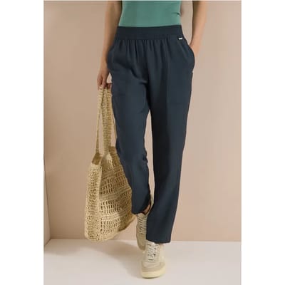 Mid Waist Slim Legs broek in Loose Fit