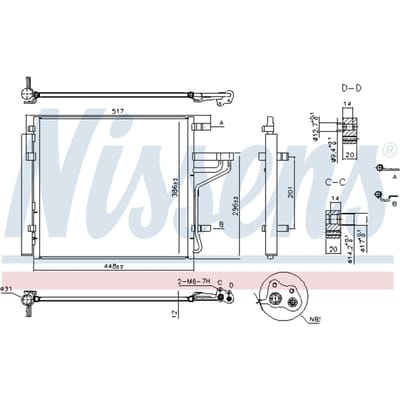 Condensator, airconditioning NISSENS 941184