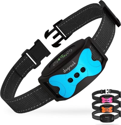 DOGROOK® Anti Balfband - Anti Balfband Blauw - Anti Blafband Kleine Honden - Anti Blafband Grote Hond - Anti Blafbanden & -Apparaten - Anti Blafband Oplaadbaar - Opvoedingshalsbanden