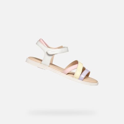 GEOX SANDAL KARLY MEISJES Sandalen - WIT/LILA - Maat 33