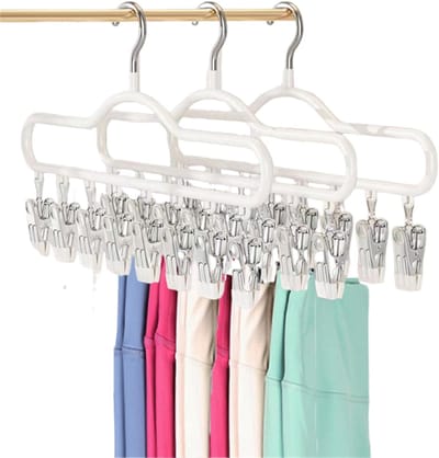 Oneay 3 stuks - Hangrek voor kledingkast, hanger voor leggings, sjaalhouder. Geschikt voor het opbergen van leggings, hoeden, sokken en bh's; een ruimtebesparende organizer voor je kledingkast.