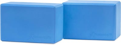 Thijox - Set van 2 Foam Yoga Blokken, Hoge Dichtheid EVA Bakstenen, Aqua - Ideaal voor Beginners en Gevorderden, Perfect voor Yoga en Fitness