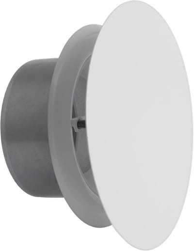 Ventilatierooster Rond 4 Inch Wit Metaal - Verstelbare Luchtdoorlaat voor Muur en Plafond