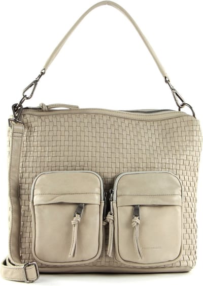 FREDsBRUDER Leren Schoudertas All Day Collection Noon Shoulder Bag Summer Stone Grijs Veelkleurig