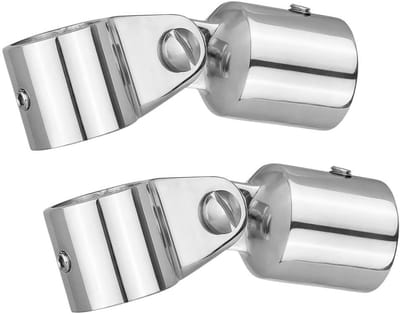 316 RVS Top Hardware Kit Marine Boot Luifel Buis Kaak Slides Fittings Set Met Eye End Sleeve Voor 25mm Ronde Buizen Handmatige Gepolijste Oppervlakken Montage Accessoires