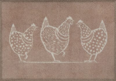 Kleen-Tex Turtle Wasbare Deurmat - Hens - 60 x 85cm
