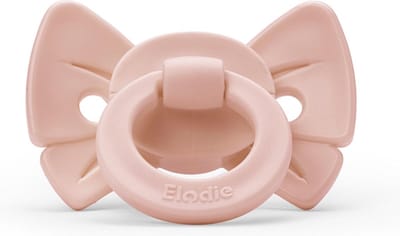 Elodie Binky Bow fopspenen - Fopspeen - 3mnd+ - Silicone speen - Misty Pink