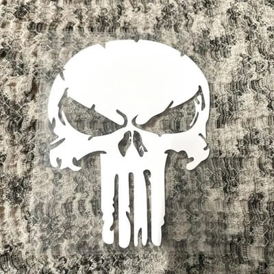 Gepersonaliseerde Reflecterende Autosticker Punisher Marvel Held Schedel Elektrisch Voertuig Motorfiets Decoratie Autosticker
