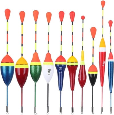 10 Stuks Schuim Visdobbers Set - Zeer Gevoelige Dobbers voor Forel, Karper en Baars