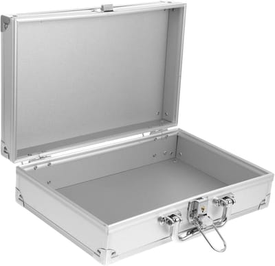 Aluminium Koffer - Opbergkoffer Aktetas - Veilige Opslag - Dubbel Cijferslot - 30 cm Breed - Zilver