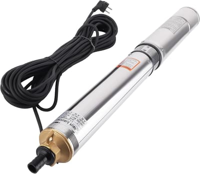 Diepe Bronpomp - Waterpomp Buispomp - Water Verplaatsen - Roestvrijstalen Behuizing - 4 inch 1100W - Zilver