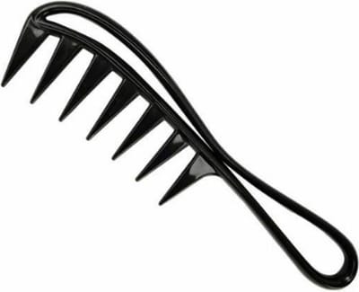 Haarkam - Professionele Kam - Ontklitten Nat Haar - Wijdse Tanden - Zwart