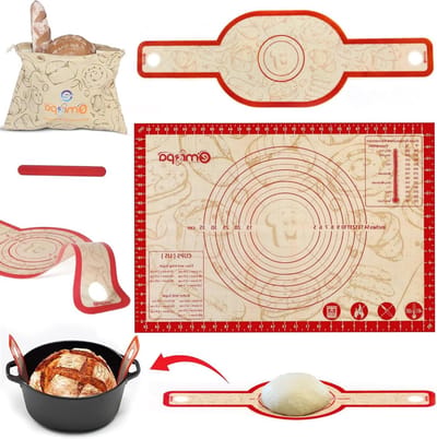 Zuurdesem Bakbenodigdheden - Broodbak Gereedschap - Brood Bakken - Hittebestendig Siliconen - 60x40cm - Rood