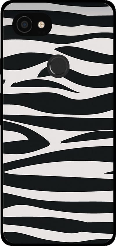 Smartphonica Telefoonhoesje voor Google Pixel 2 XL met zebra opdruk - TPU backcover case zebra design - Zwart Wit geschikt voor Google Pixel 2 XL