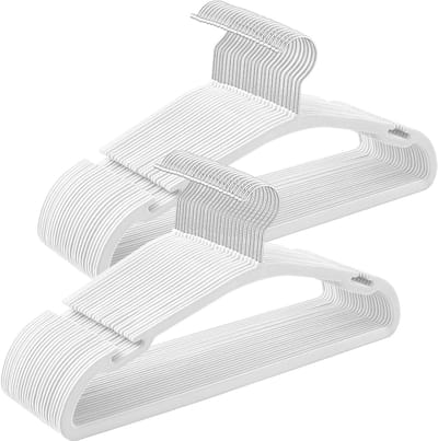 SONGMICS - Kledinghangers - Fluwelen - Set van 50 - Antislip - Brede Ontwerp - 360° Draaibare