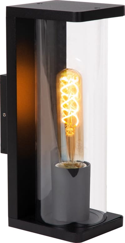 Lucide SLIGO - Wandlamp Binnen/Buiten - 1xE27 - IP54 - Zwart