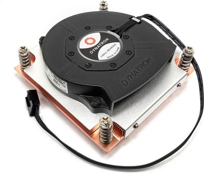 Dynatron Q-3 - Koeler voor processor - 1U server - 22.28 cfm - 1000 - 7000 rpm - 21.5 - 59.14 dBA - voor Intel LGA 1851, 1700 Socket - koper - zwart, zilver