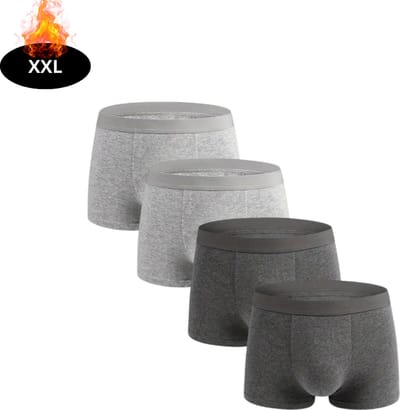 Nivard Onderbroeken Heren - Boxershort - Ondergoed - Boxer - Underwear - Mannen - 4 Pack - Donkergrijs + Lichtgrijs - XXL