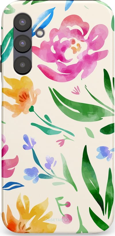 Casetastic Hoesje Geschikt voor Samsung A25 - Stijlvolle Beschermende Duo-layer Case - Waterflora