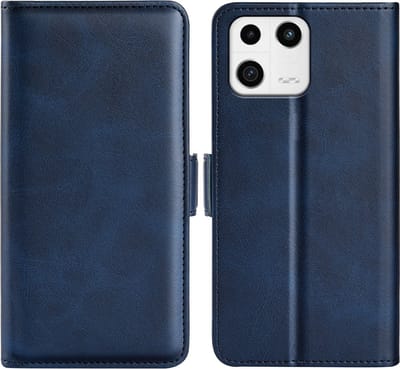 MobyDefend Hoesje - Geschikt voor Xiaomi 13 - Luxe Wallet Book Case (Sluiting Zijkant) - Blauw