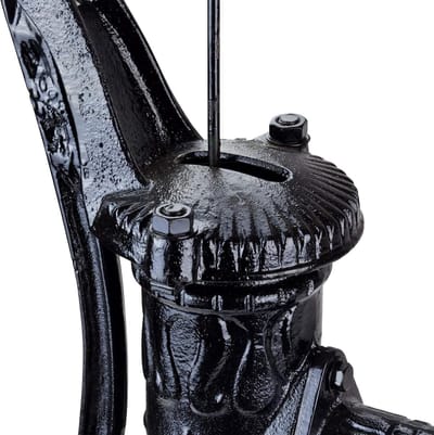Handzwengelpomp Nostalgie - Waterpomp Bronpomp - Tuin Water Geven - Zware Gietijzeren Uitvoering - 65 cm Hoog - Zwart