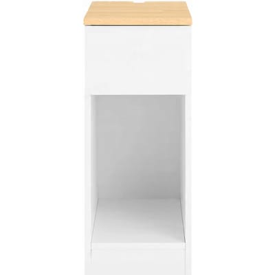 SoBuy Nachtkast FBT111-II-WN - Met Lade en Open Vak - 25 x 40 x 60 cm - Wit