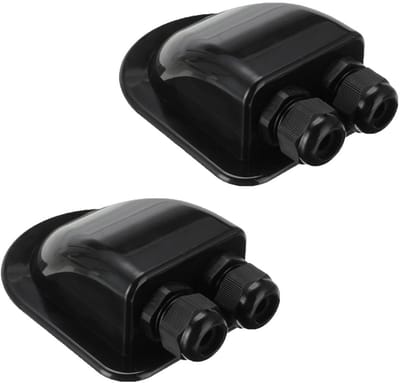 Dailygoods- Dakdoorvoer 2 Stuks - Waterdichte ABS Kabeldoorvoer - Dubbele Afdichting - Voor Camper/Caravan/Boot - Eenvoudige Montage - Duurzame Constructie