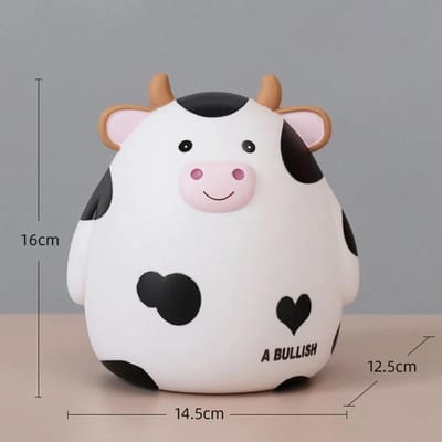 Tirelire de bureau pour enfants, jolie tirelire en forme de vache, boîte d'épargne pour pièces de monnaie, pot, organisateur de pièces, boîte de rangement, réservoir de dépôt de pièces