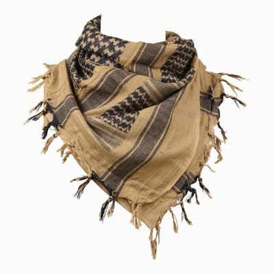 Premium PLO Doek met Kwasten Rondom - Coyote licht khaky - 100% Katoen - 110x110cm