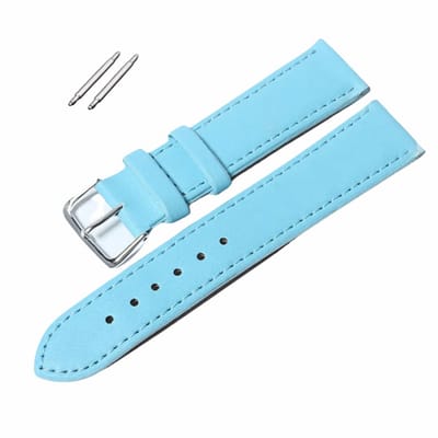 Horlogebandje- Leer- Lichtblauw- 12 mm - Charme Bijoux