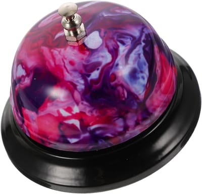 Service Bel - Klantenservice Bel Tafelbel - Hulp Vragen - Diatonische Metalen Bellen - 8 x 8 x 6 cm