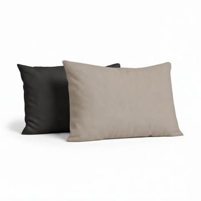 Y-NOT Signature Jersey Kussenslopen Set - Fleece Taupe/Antra - 60x70 cm - 2-pack - Zachte Kussenhoezen voor Comfortabele Nachtrust