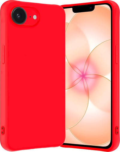 Hoes - Geschikt voor Apple iPhone 17e - Sterk & Shockproof - Hoesje Cover - Siliconen Case - Rood