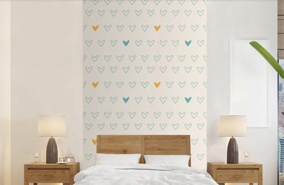 Behang - Fotobehang Minimalisme - Patroon - Baby - Hart - Breedte 150 cm x hoogte 240 cm