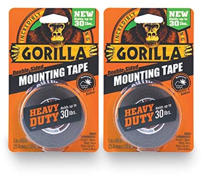Dubbelzijdige Heavy Duty Montagetape 2-pak - 1x60cm, Zwart