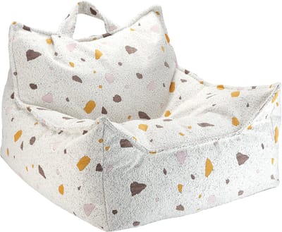 Wigiwama Teddy Beanbag Chair / Zitzak - 80x70x50cm - Terrazzo Marble