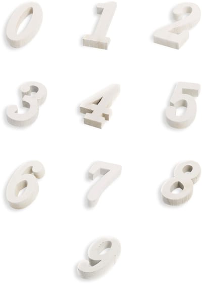 ARTYFETES - Houten cijfer naturel wit 5 cm voor bruiloft en verjaardag