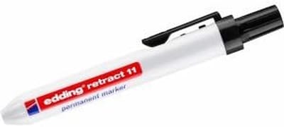 Permanente Stift met Indrukmechanisme, Zwart, 1.5-3 mm