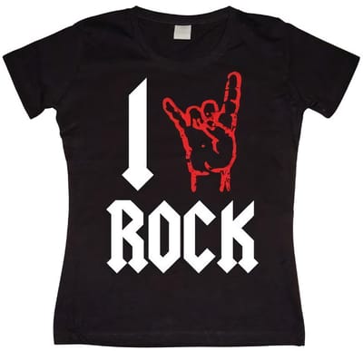 Hybris Dames T-shirt 'I Love To Rock Girly' SH-5-15163-H14-13