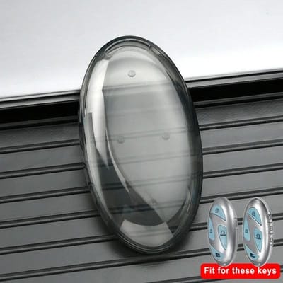 5/7 Knoppen Transparante TPU Sleutelhoes Sleutelhanger TPU Auto Sleutelhoes Voor Hyundai Grandeur Gn7 Kona Ev Lonic 6 Autohoes Accessoires gray