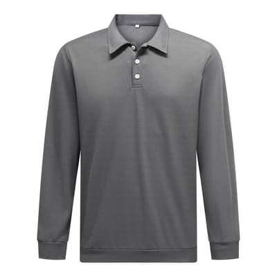 Allthemen Heren Poloshirt Met Lange Mouwen – 3D Knipsel - M