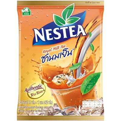 Nestea Mélange instantané de thé au lait en poudre 33 g. x 13 sachets (429 g.) - Thé au lait thaïlandais 33 g. x 13 sachets