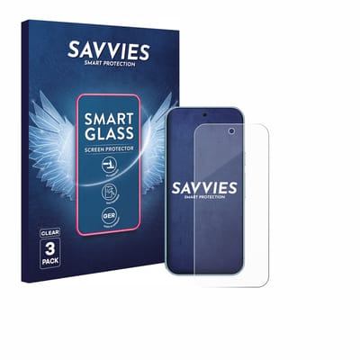 3 Stuks Savvies Screenprotector - geschikt voor Google Pixel 9 Pro - beschermfolie glas transparant