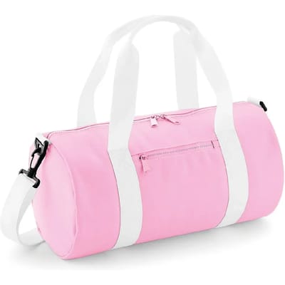 BagBase Mini Barrel Bag BG140S - CLASSIC PINK/WHITE - 40 x 20 x 20 cm