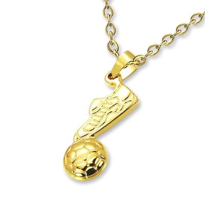 Montebello ketting Aysu G - 316L Staal - Voetbalschoen - 30x11mm - 50cm