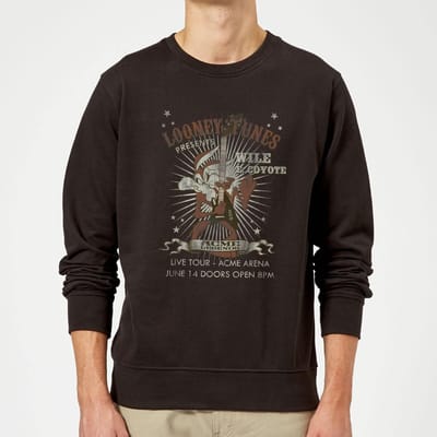 Looney Tunes Wile E Coyote Concert Trui - Zwart - S
