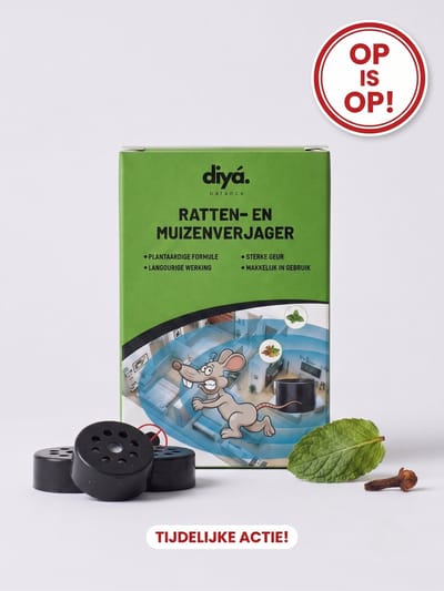 Diyá - Rattenverjager & Muizenverjager - 8 Stuks - Afweermiddel met Natuurlijke Pepermuntolie - Diervriendelijk - Tegen Muizen, Ratten & Insecten