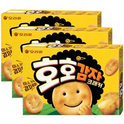 Orion Hoho Crackers de Pomme de Terre Goûter Salé Croustillant 177g x 3 Paquets