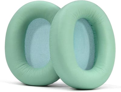 Vervangende oorkussens en hoofdbandpad voor draadloze hoofdtelefoons, zacht en comfortabel met hoogwaardig traagschuim en leer (Groen)